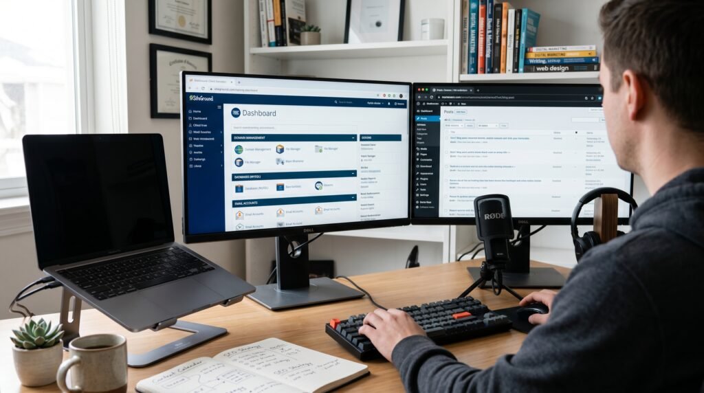 Web hosting setup for a professional blog website