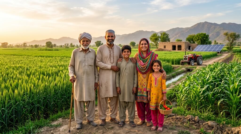 Successful farming family benefiting from Punjab government agriculture scheme