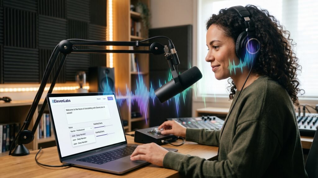 ElevenLabs AI voice generation and audio creation technology