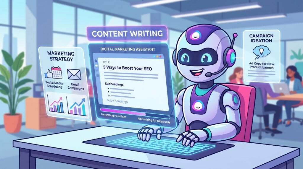 Jasper AI content writing and digital marketing assistant
