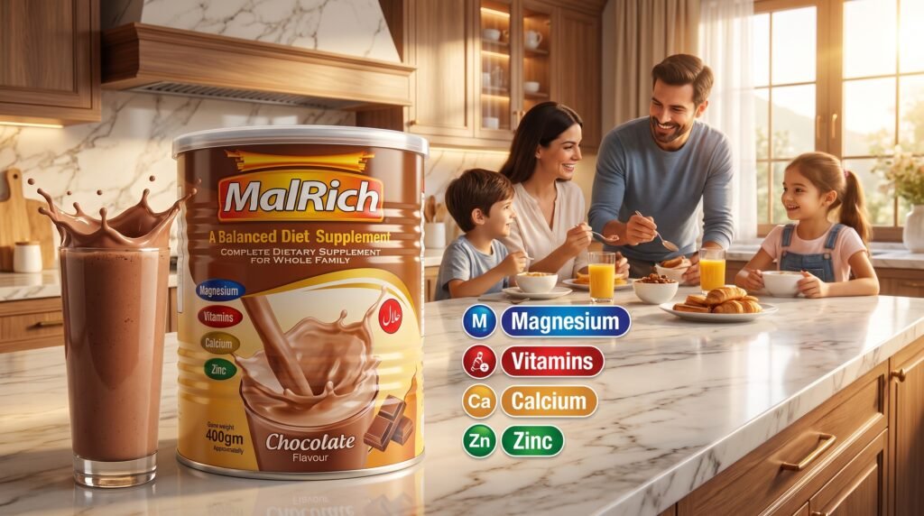 MalRich Balanced Diet Supplement for complete family nutrition in Pakistan