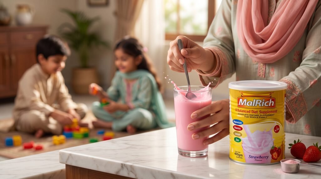 MalRich Balanced Diet Supplement for complete family nutrition in Pakistan